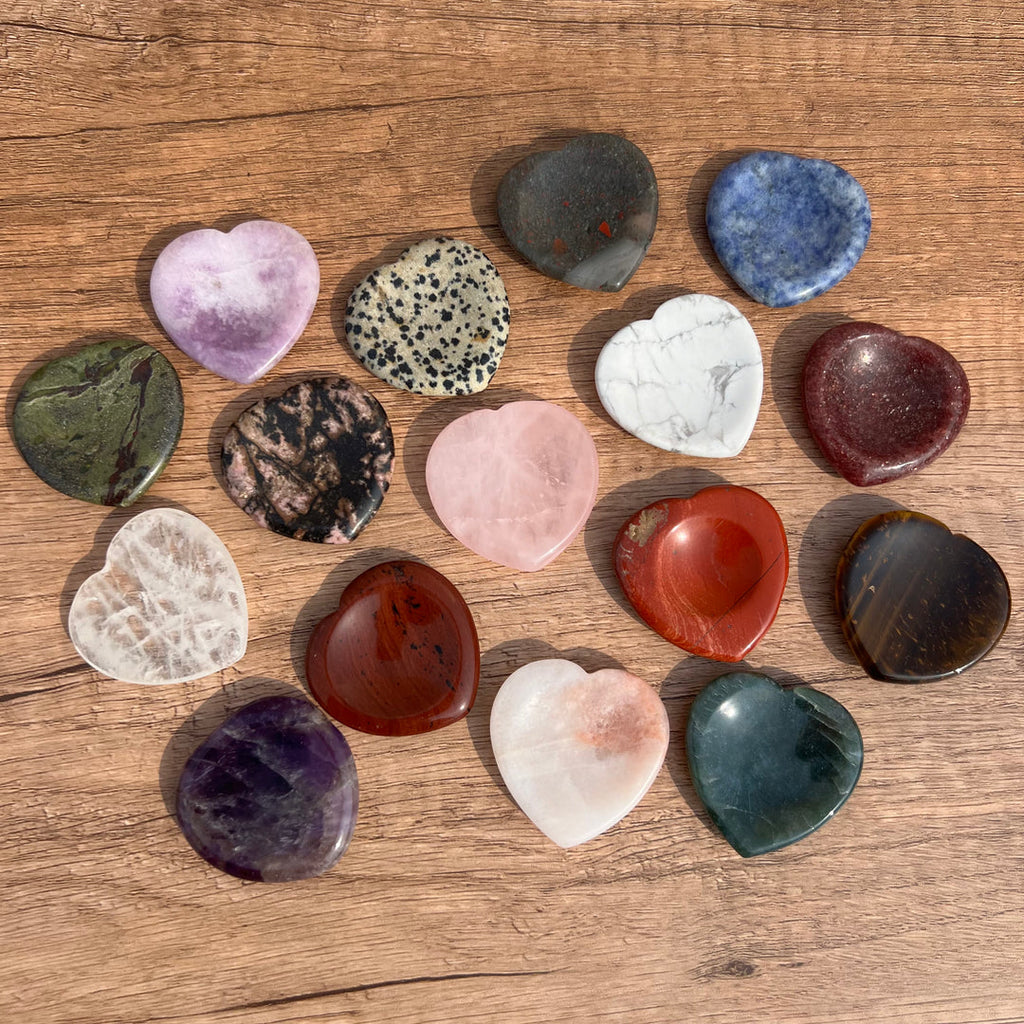 Heart Shaped Crystal Worry Stone