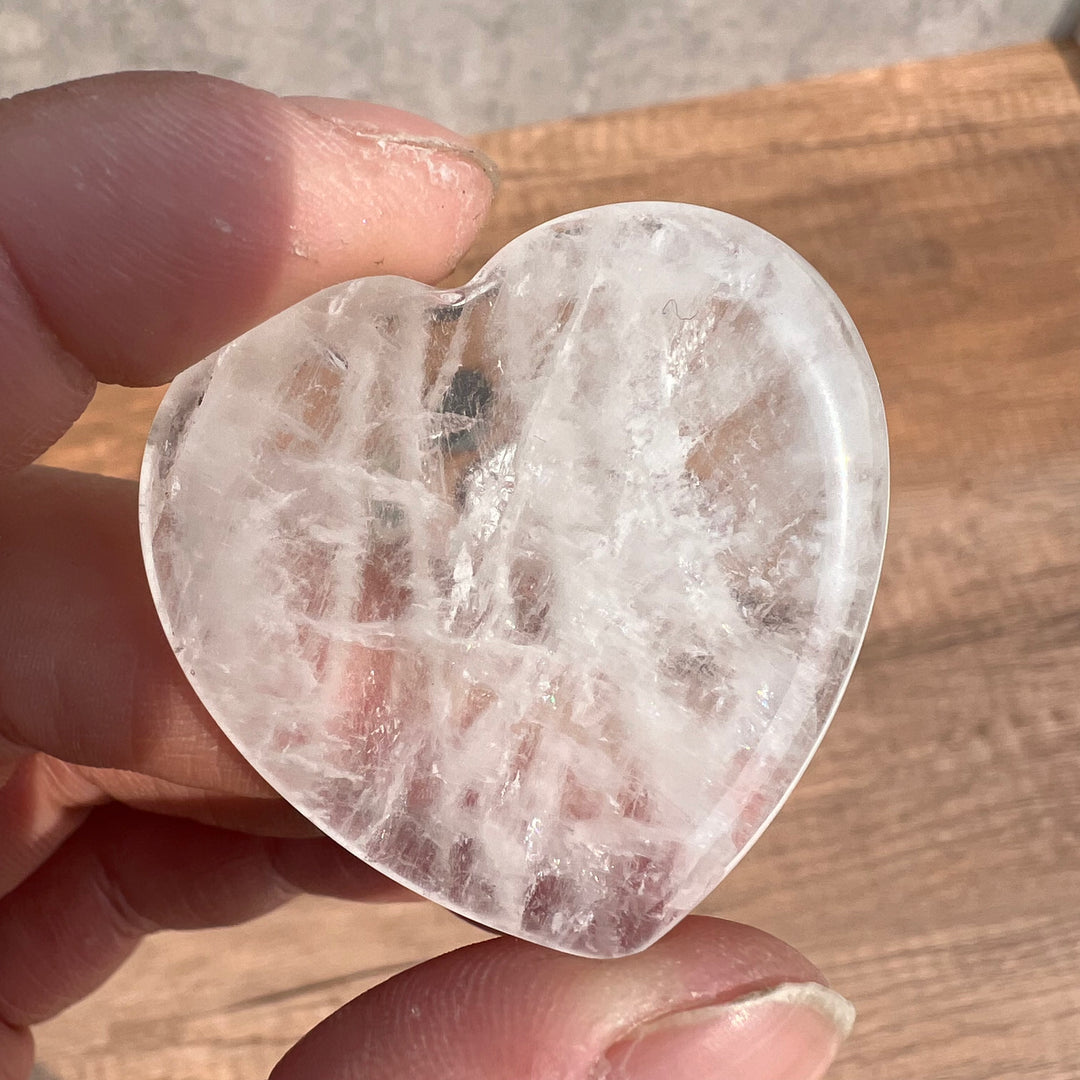 Heart Shaped Crystal Worry Stone