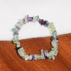 Natural Gemstone Elastic Stretch Crystal Mixed Chips Bracelet Bracelet