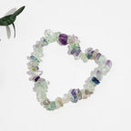Natural Gemstone Elastic Stretch Crystal Mixed Chips Bracelet Bracelet