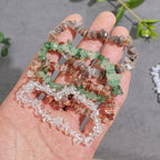 Natural Gemstone Elastic Stretch Crystal Mixed Chips Bracelet Bracelet
