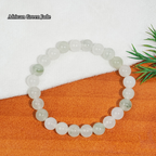 Natural 8mm Crystal Beaded Bracelet, Healing Gemstone Stretch Bangle