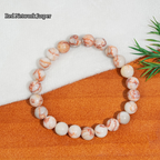Natural 8mm Crystal Beaded Bracelet, Healing Gemstone Stretch Bangle