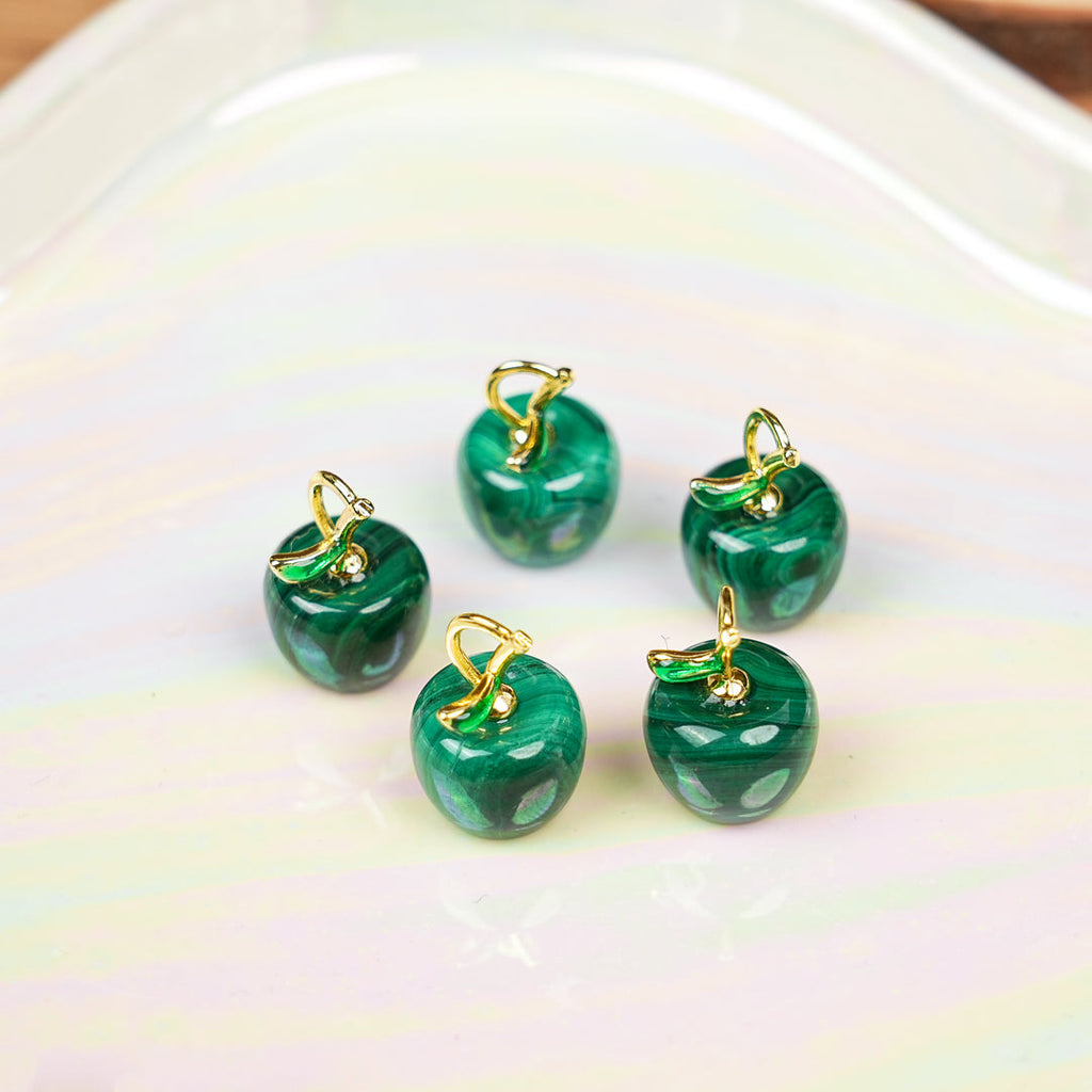 Exquisite Malachite Apple Ornament