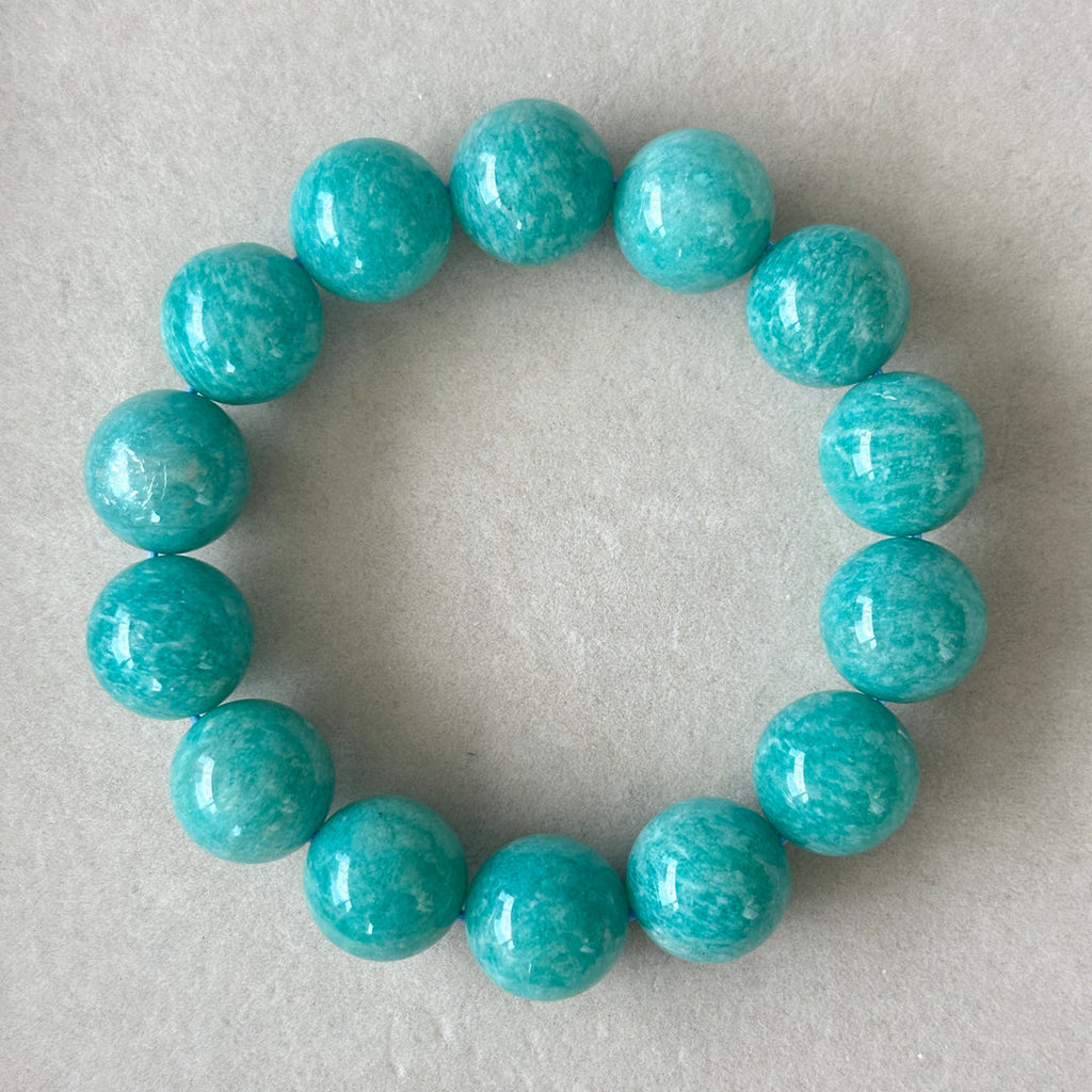 Amazonite Bead Bracelet 14.8-15.1mm