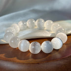 Selenite Bead Bracelet 14.3-14.5mm